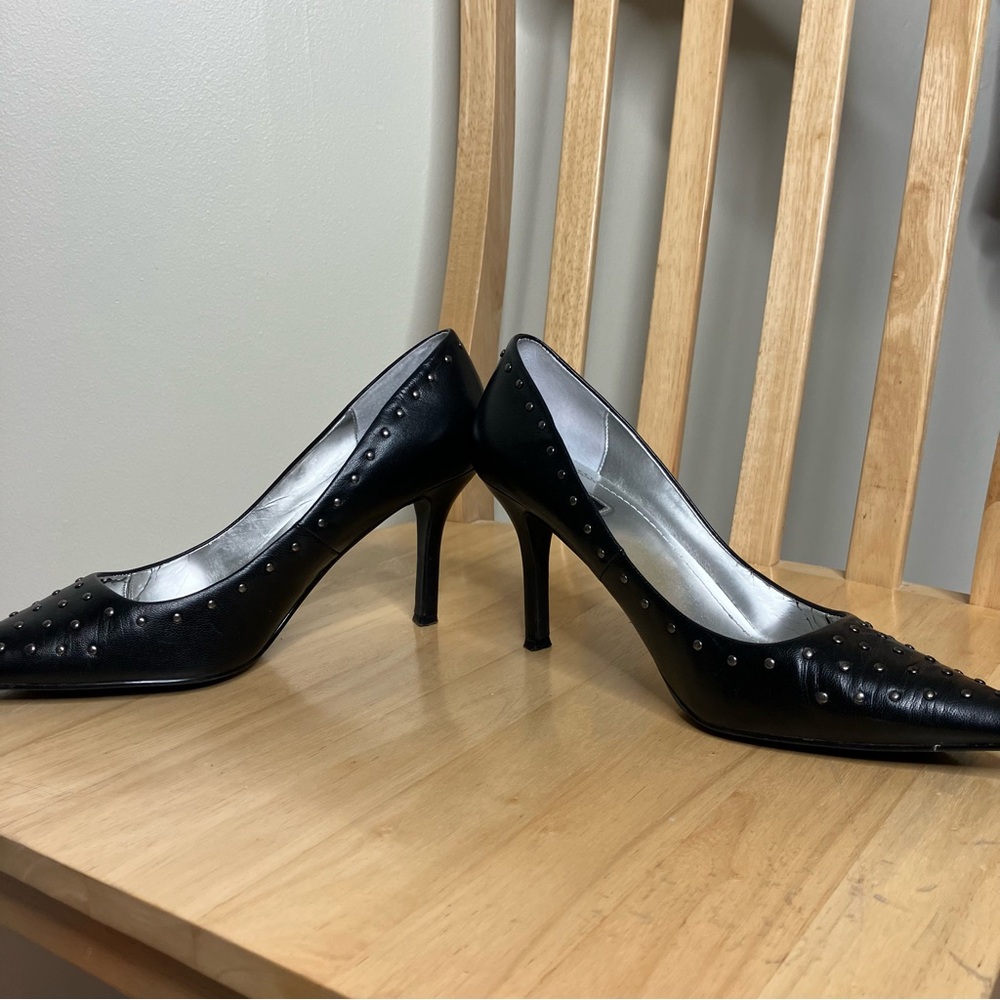 Rampage Black Studded Heels - Picture 3 of 8